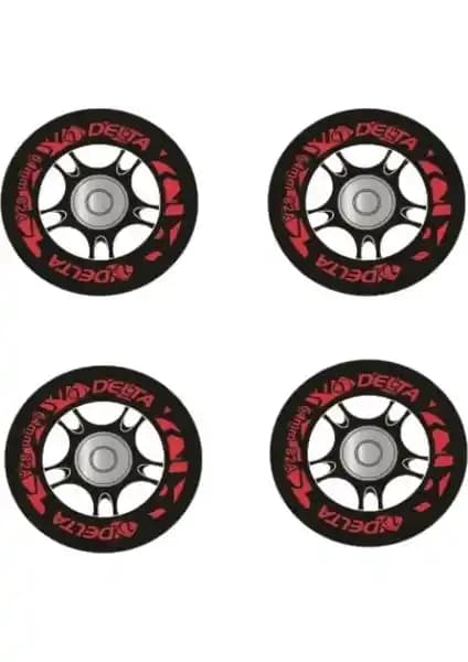 Delta 64 mm Silikonlu Rulmanlı Paten Tekerleği Seti Performans ve Dayanıklılık Odaklı
