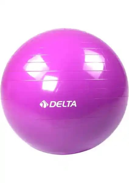 Delta 65 cm Mor Dura-Strong Deluxe Pilates Topu Dayanıklı ve Çok Yönlü Spor Ekipmanı