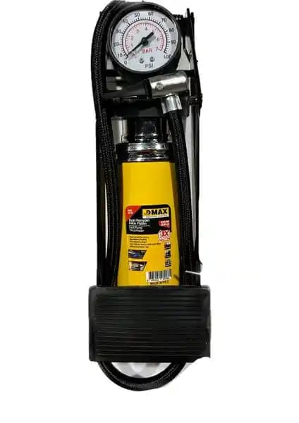 Dmax Ayak Pompası Kalın Piston Göstergeli 4579 - Çok Yönlü ve Dayanıklı Lastik Şişirme Aracı