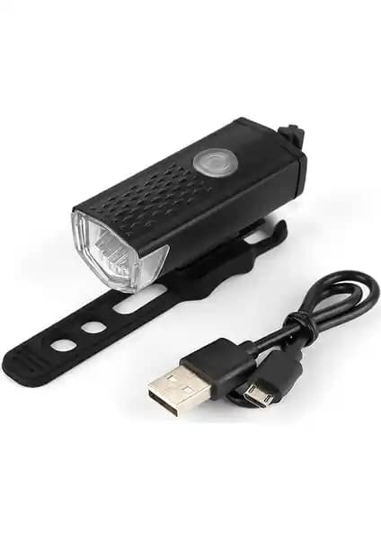 Dream Plus USB Şarjlı Bisiklet Ön Işığı Güçlü, Su Geçirmez ve Kolay Kullanımlı Tasarım