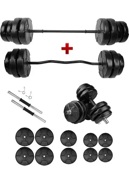 E-Life 68 kg Dambıl ve Halter Seti ile Güç ve Dayanıklılığınızı Artırın