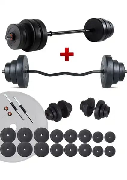 Ecgspor 108 kg Z Bar Halter ve Dambıl Seti ile Güç ve Dayanıklılık Artırıcı Antrenmanlar