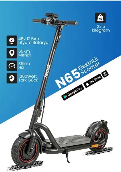 Electroll N65 Elektrikli Scooter: Şehirde Pratik ve Güçlü Ulaşım Çözümü