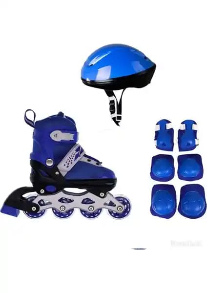 Erdem Oyuncak 2+1 Çift Sıra Ayarlanabilir Çocuk Patenleri ve Güvenlik Ekipmanı Seti