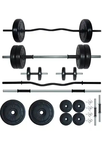 Fitset 28 kg Z Barlı Halter ve Dambıl Seti ile Güç ve Dayanıklılık Artırıcı Egzersiz Çözümü