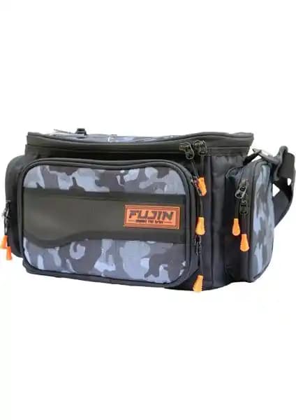 Fujin Black Camo Helper Bag Balıkçı ve Outdoor Sporlar İçin Dayanıklı Çanta