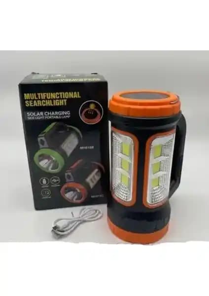 Gold Kama 3W+15W Solar Şarjlı LED El Feneri Çok Fonksiyonlu ve Güçlü Aydınlatma Çözümü