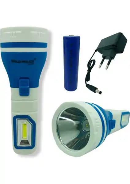 Gold Police GP-213 Şarjlı El Feneri Güçlü LED ile Uzun Menzil ve Pratik Kullanım