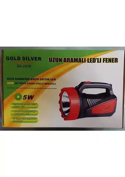 Gold Silver Gs-2630 Şarjlı Fener: Uzun Menzilli, Dayanıklı ve Çok Yönlü Aydınlatma Çözümü