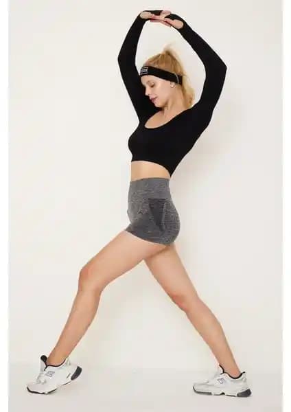 Gymhams Mini Kalçası Büzgülü Push Up Kalça Şekillendirici Kadınlar İçin Çok Amaçlı Spor ve Günlük Giyim Şortu