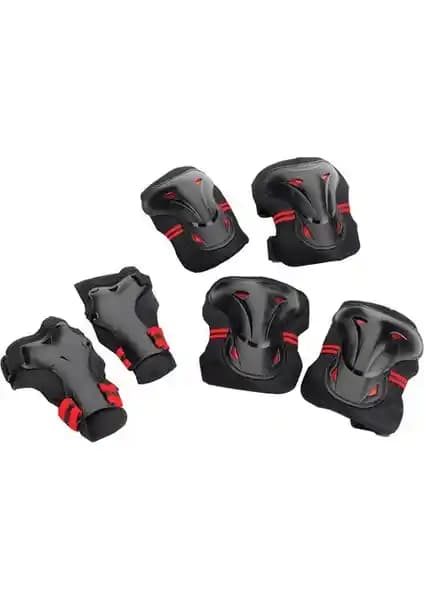 Hattrick PS 20 Koruyucu Set Siyah Kırmızı Spor Güvenlik ve Konfor Sağlar