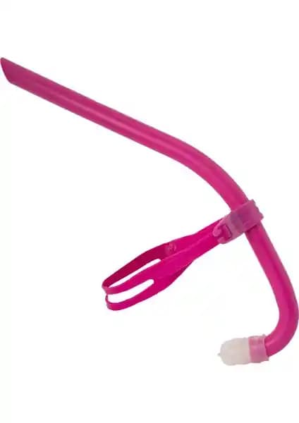 İkavi Önden Takmalı Valfsiz Şnorkel Pembe - Konforlu ve Stabil Yüzme Ekipmanı