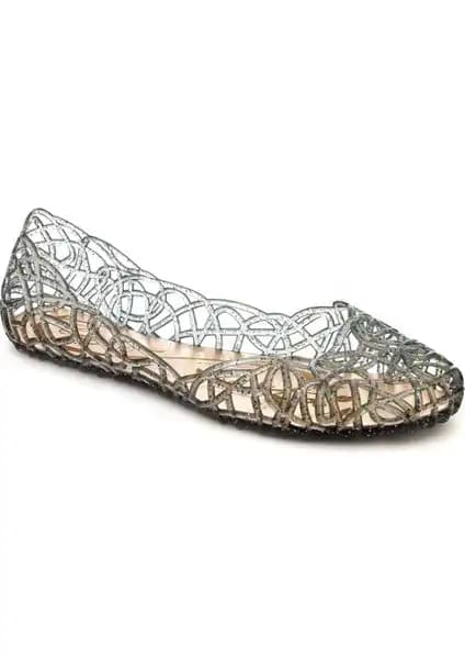 İmershoes Kadın Günlük Kaymaz Kalın Taban Simli Ayakkabılar - Şıklık ve Güvenliğin Buluşması