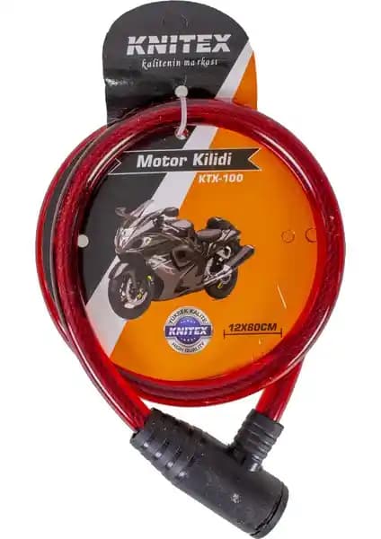 Knitex Bisiklet Kilidi 12x80cm Güçlü ve Dayanıklı Güvenlik Çözümü
