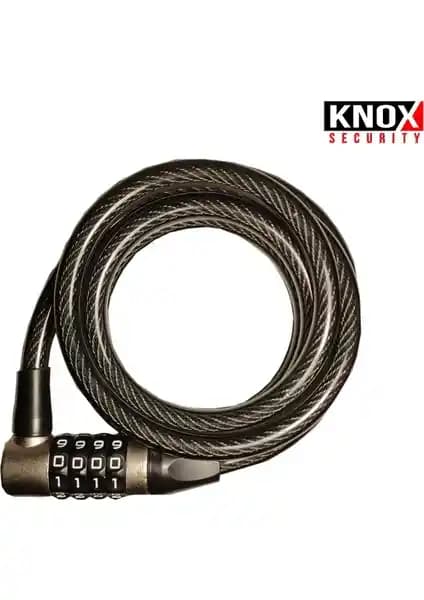 Knox 6007 185cmx10mm Şifreli Bisiklet Kilidi Güvenlik ve Dayanıklılık Sağlar