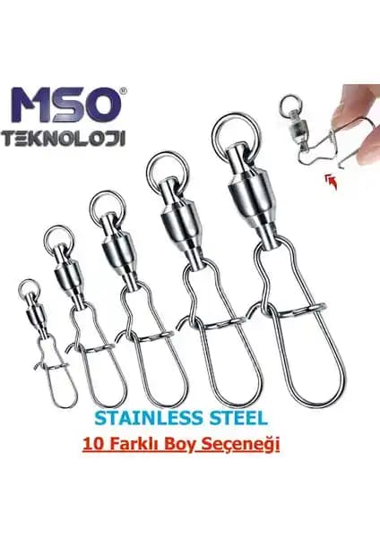 MSO Teknoloji VIP Kalite Paslanmaz Çelik Klipsli Fırdöndü Balıkçılık Ekipmanı Ürün Tanıtımı ve Özellikleri