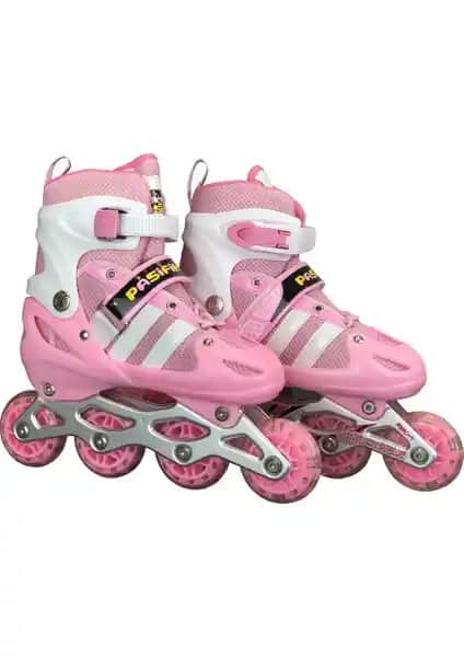 Pasifik Işıklı Ayarlanabilir Silikon Mavi Paten: Modern Tasarım ve Fonksiyonel Özellikler