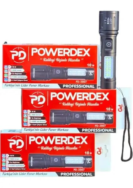 Powerdex PD-2007 Şarjlı El Feneri: Güçlü ve Dayanıklı Aydınlatma Çözümü