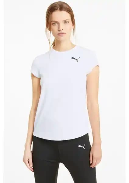 Puma ACTIVE TEE Beyaz Kadın Kısa Kollu T-Shirt Sürdürülebilir ve Şık Tasarım