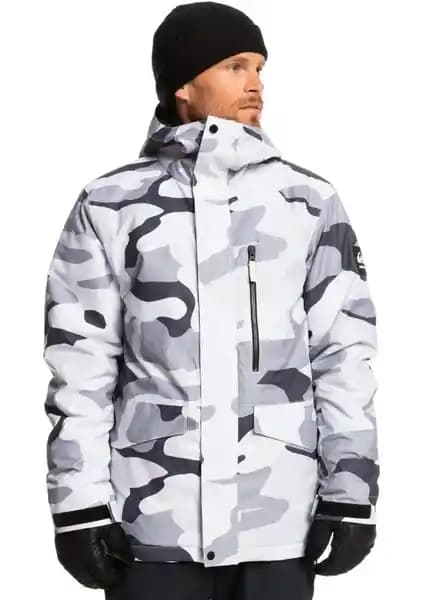 Quiksilver Mission Printed Erkek Snowboard Ceketi: Su ve Rüzgar Geçirmez, Şık ve Fonksiyonel Tasarım