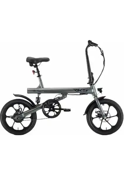 RKS 1s Elektrikli Bisiklet Küçük Boy Gri Modeli Modern ve Pratik Ulaşım Seçeneği