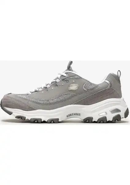 Skechers D'LITES ME TIME Kadın Gri Spor Ayakkabısı Konfor ve Şıklığın Birleşimi