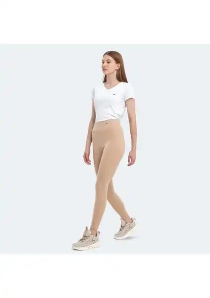Slazenger KIMBALL KTN Kadın Yüksek Bel Tayt Bej: Modern ve Fonksiyonel Spor ve Günlük Giyim