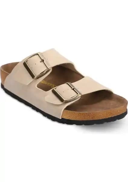 Slazenger LENS Kadın Terlik Bej Nubuk: Şıklık ve Konforun Mükemmel Buluşması