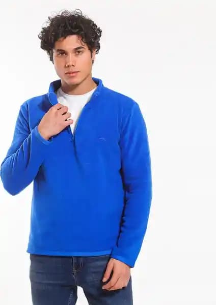 Slazenger SANNE Erkek Polar Saks Mavi: Kış İçin Şık ve Fonksiyonel Spor Giyim Seçeneği