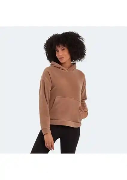 Slazenger SASSA IN Kadın Polar Açık Kahve Kış İç Giyim Şıklık ve Konfor Bir Arada