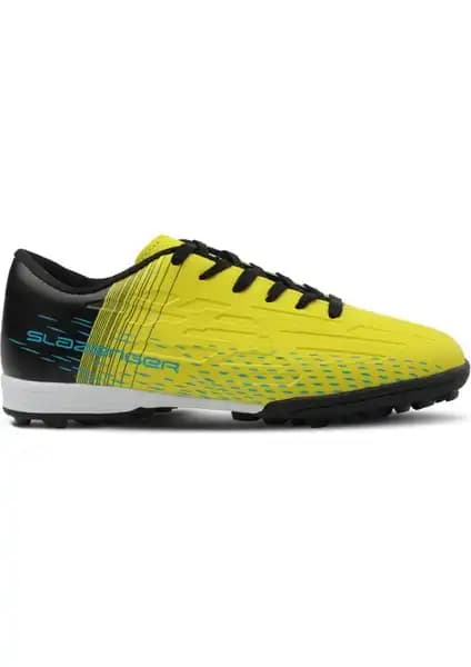 Slazenger SCORE I HS Erkek Halısaha Futbol Ayakkabısı Neon Sarı ve Siyah Renklerle Modern Tasarım