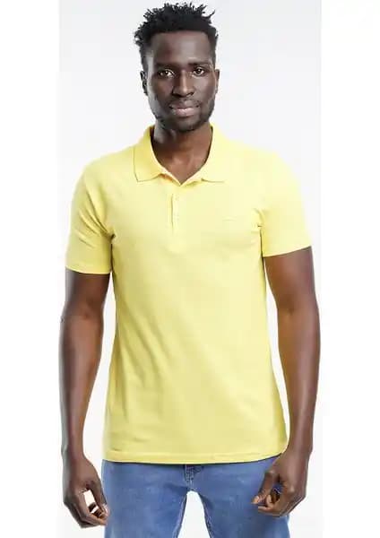 Slazenger SOHO Erkek Sarı Tişört - Konfor ve Şıklık Sunan Yazlık Spor Parçası