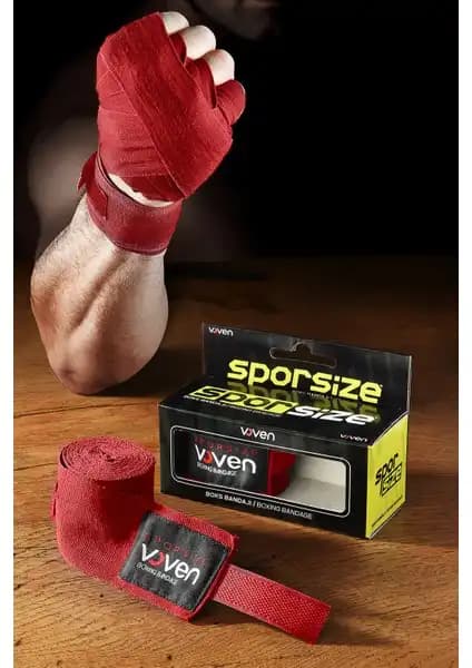 Sporsize Voven Muay Thai Bandajı: Dayanıklı ve Güvenilir Bilek Koruma Çözümü