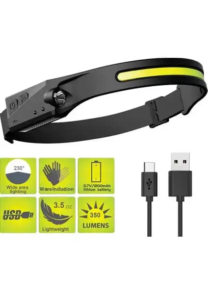 Sumeno PS-001 5 Modlu Cob LED Sensörlü Kafa Lambası Yüksek Performans ve Ergonomi İle Sunulur