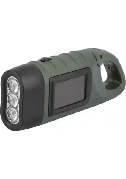 Tcherchi El Tipi Dinamolu ve Güneş Enerjisi ile Şarj Edilebilir LED El Feneri İncelemesi