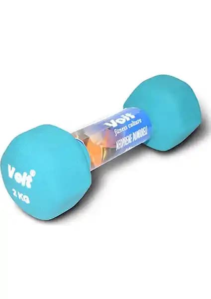 Voit Vdb-04 Altıgen Neopren 2Kg Mavi Dumbell Spor ve Egzersiz İçin Güvenli ve Şık Tasarım