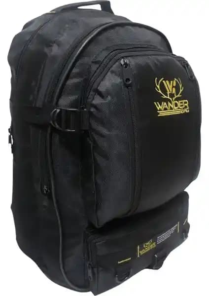 Wander Baggor Wander 50 Litre Siyah Çok Gözlü Sırt Çantası Doğa ve Seyahat İçin Çok Fonksiyonlu Tasarım