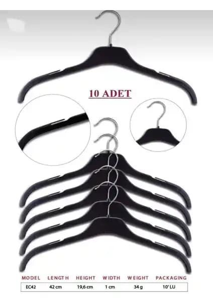 20 Adet Plastik Elbise Askısı Pratik ve Dayanıklı Giyim Düzenleme Çözümü