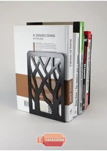 Ağaç Desenli Metal Kitap Desteği Modern ve Şık Dekorasyon İçin Uygun