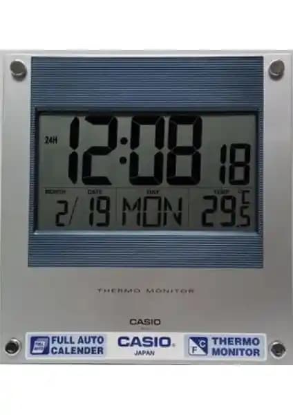 Casio ID-11S-2DF Dijital Termometre ve Takvimli Duvar Saati Modern Tasarım