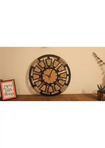 Ergeç Tasarım Dekoratif Ahşap Duvar Saati: Modern ve Şık Tasarım ile Fonksiyonellik