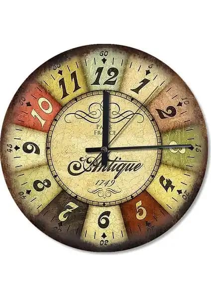 Fransa Paris 1749 Antika Desenli Duvar Saati: Estetik ve Dayanıklı Dekoratif Saat