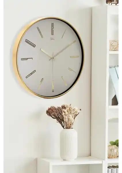 Galaxy Gold Bej Kadran Rakamlı Duvar Saati: Şıklık ve Fonksiyonelliğin Buluşması