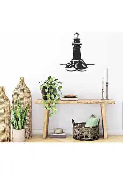 Lamizon Deniz Feneri Temalı Metal Duvar Tablosu Modern ve Şık Dekorasyon Parçası