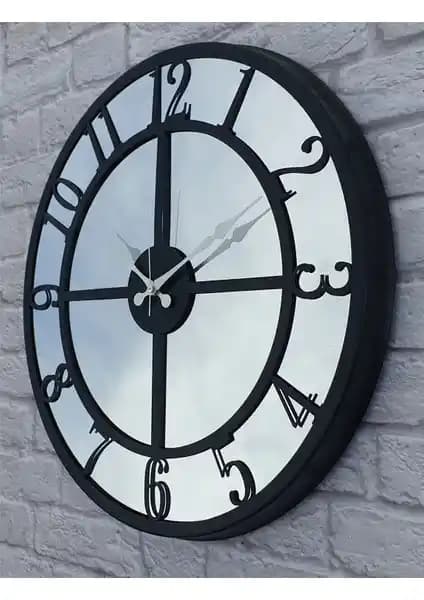 Markakanvas Metal Aynalı Duvar Saati Modern İç Mekan Dekorasyonu İçin Uygun