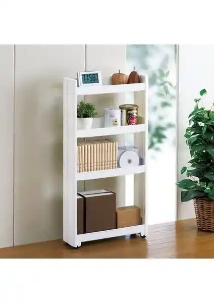 Motek 4 Katlı Tekerlekli Mutfak ve Banyo Rafı Modern ve Pratik Çözüm