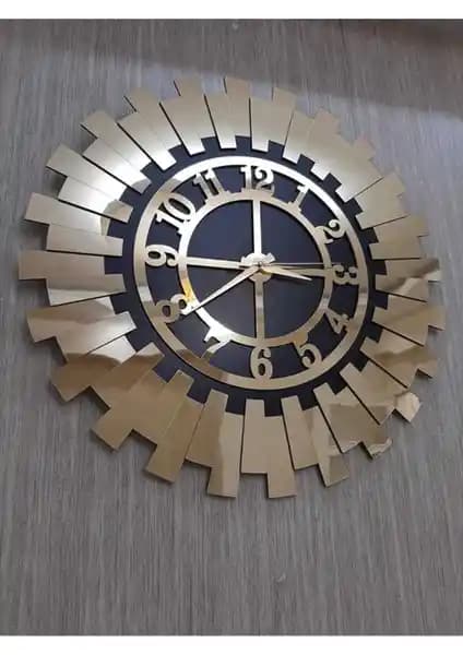 Nisanest Modern Kabartmalı 3D Dekoratif Duvar Saati Şık ve Dayanıklı Tasarımıyla Modern Dekorasyonlara Uyum Sağlar