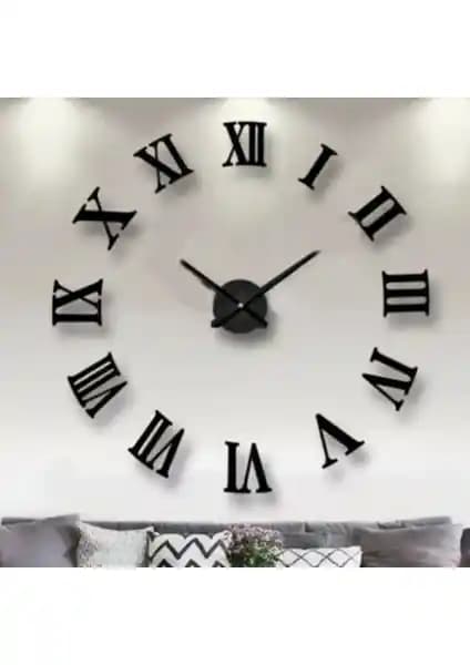 Otantik Dekoratif 3D Duvar Saati Ahşap Tasarımıyla Şık Mekanlar İçin Uygun