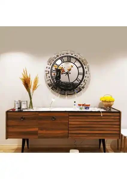 Racart Shop Dekoratif Aynalı Duvar Saati Modern İç Mekanlar İçin Şık ve Kolay Kullanımlı Tasarım