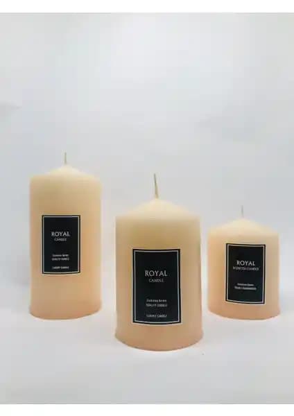 Royal Mum Silindir Mum Seti: Şık Tasarım ve Parfümlü Kokularla Dekorasyonun Vazgeçilmezi